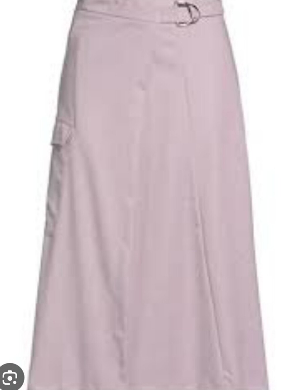 Vicolo Mauve Midi Wrap Skirt with Gold Tone Side Buckle